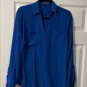 Express Women’s Vibrant Blue Casual Shirt